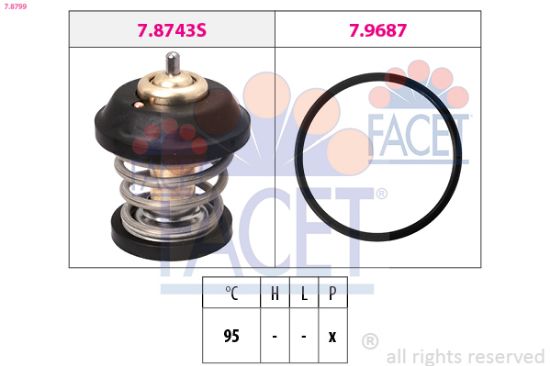 Obrázok Termostat chladenia FACET Made in Italy - OE Equivalent 78799