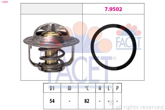 Obrázok Termostat chladenia FACET Made in Italy - OE Equivalent 78800