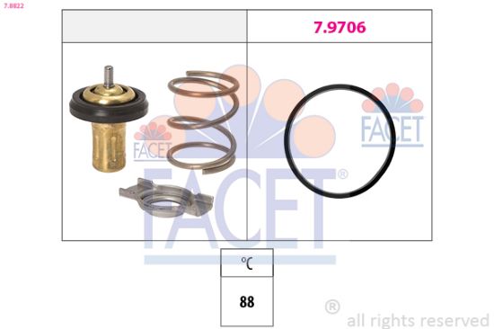 Obrázok Termostat chladenia FACET Made in Italy - OE Equivalent 78822
