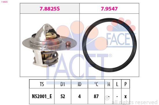 Obrázok Termostat chladenia FACET Made in Italy - OE Equivalent 78825