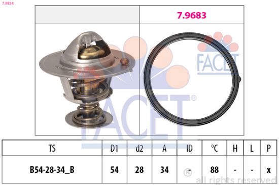 Obrázok Termostat chladenia FACET Made in Italy - OE Equivalent 78834