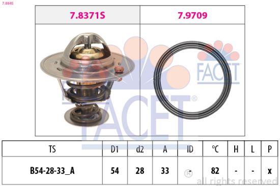 Obrázok Termostat chladenia FACET Made in Italy - OE Equivalent 78845