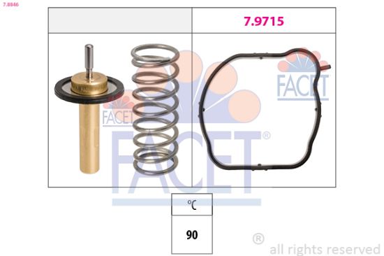 Obrázok Termostat chladenia FACET Made in Italy - OE Equivalent 78846