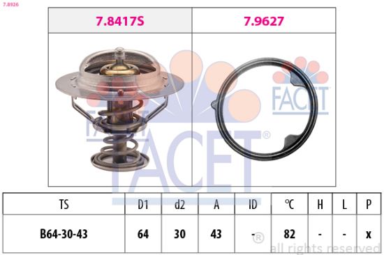 Obrázok Termostat chladenia FACET Made in Italy - OE Equivalent 78926