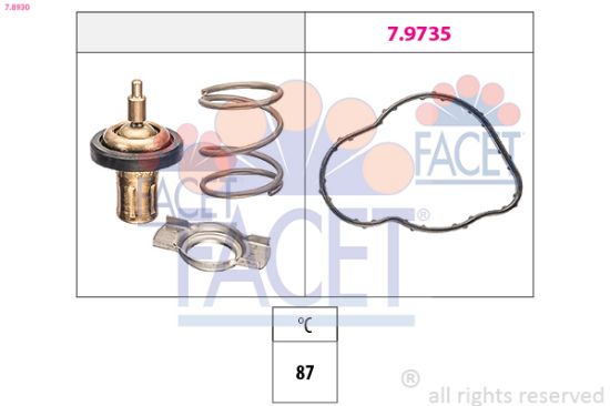 Obrázok Termostat chladenia FACET Made in Italy - OE Equivalent 78930