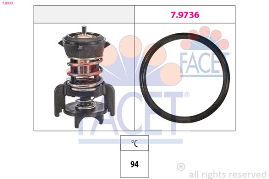 Obrázok Termostat chladenia FACET Made in Italy - OE Equivalent 78933
