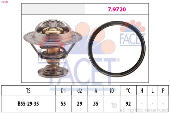 Obrázok Termostat chladenia FACET Made in Italy - OE Equivalent 78945