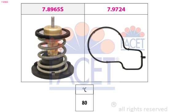 Obrázok Termostat chladenia FACET Made in Italy - OE Equivalent 78965