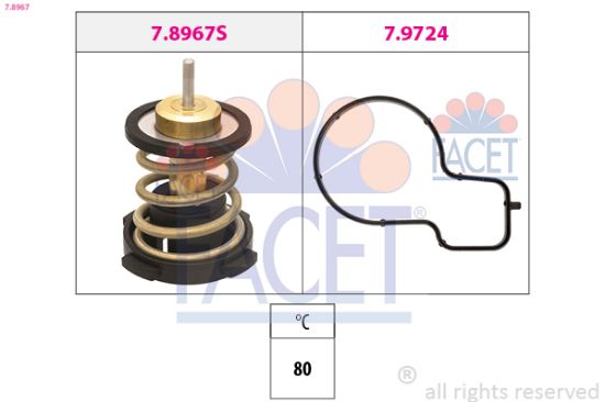 Obrázok Termostat chladenia FACET Made in Italy - OE Equivalent 78967