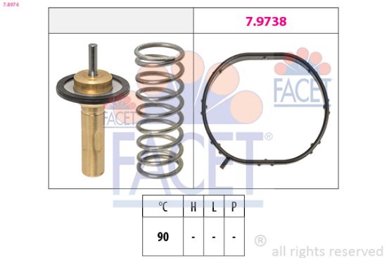 Obrázok Termostat chladenia FACET Made in Italy - OE Equivalent 78974