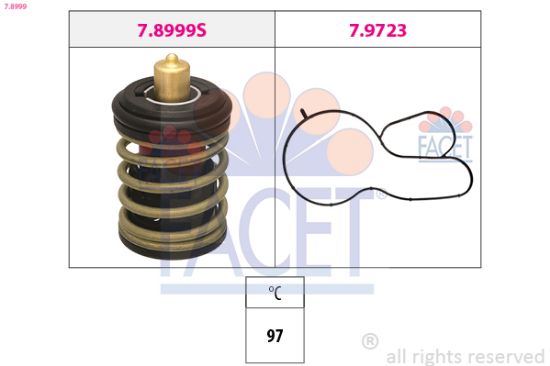 Obrázok Termostat chladenia FACET Made in Italy - OE Equivalent 78999