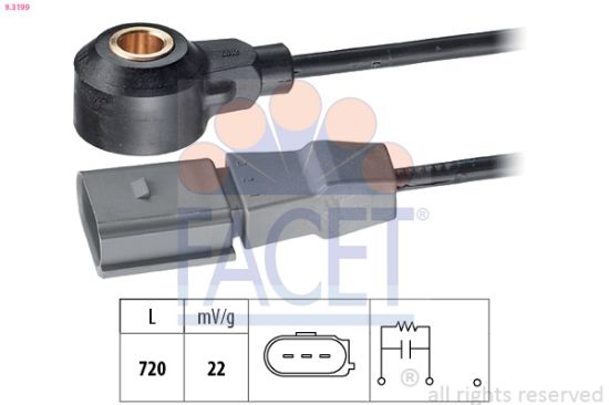 Obrázok Senzor klepania FACET Made in Italy - OE Equivalent 93088