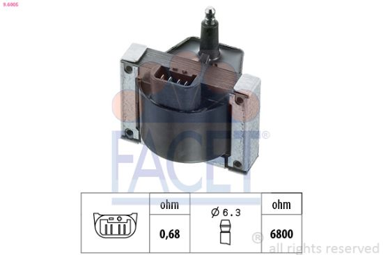 Obrázok Senzor klepania FACET Made in Italy - OE Equivalent 93186