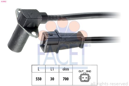 Obrázok Snímač impulzov kľukového hriadeľa FACET Made in Italy - OE Equivalent 90002
