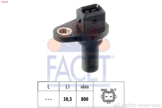 Obrázok Snímač otáčok FACET Made in Italy - OE Equivalent 90028