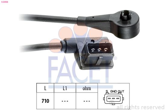 Obrázok Snímač otáčok FACET Made in Italy - OE Equivalent 90098