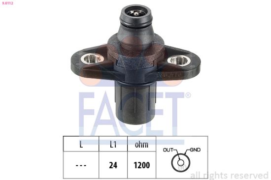 Obrázok Snímač polohy vačkového hriadeľa FACET Made in Italy - OE Equivalent 90112