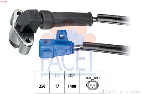 Obrázok Snímač impulzov kľukového hriadeľa FACET Made in Italy - OE Equivalent 90129