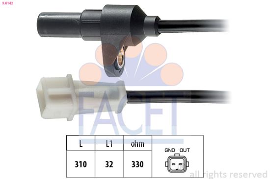 Obrázok Snímač impulzov kľukového hriadeľa FACET Made in Italy - OE Equivalent 90142