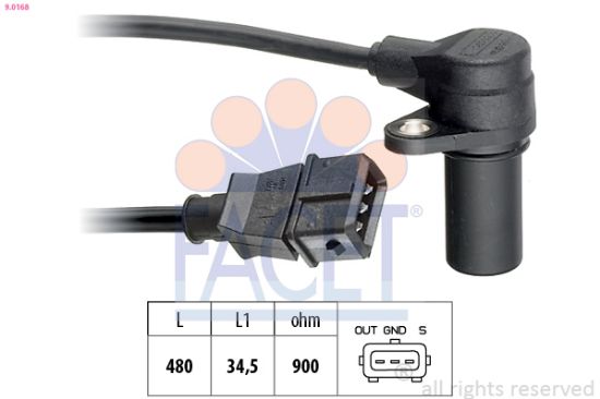 Obrázok Snímač impulzov kľukového hriadeľa FACET Made in Italy - OE Equivalent 90168
