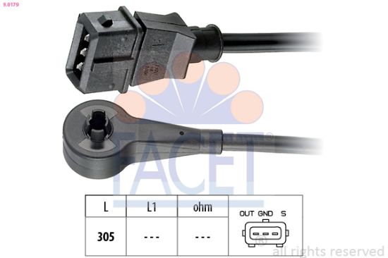 Obrázok Snímač otáčok FACET Made in Italy - OE Equivalent 90179