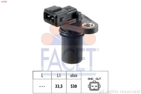 Obrázok Snímač otáčok FACET Made in Italy - OE Equivalent 90189