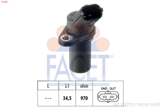 Obrázok Snímač impulzov kľukového hriadeľa FACET Made in Italy - OE Equivalent 90235