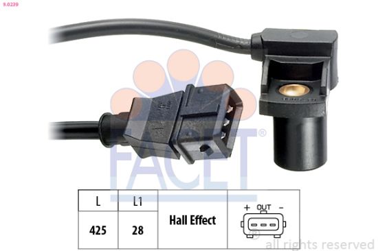 Obrázok Snímač polohy vačkového hriadeľa FACET Made in Italy - OE Equivalent 90239
