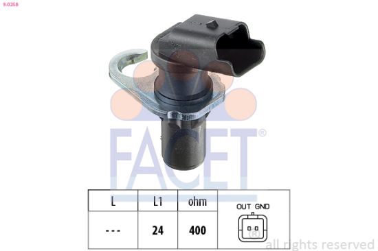 Obrázok Snímač impulzov kľukového hriadeľa FACET Made in Italy - OE Equivalent 90258