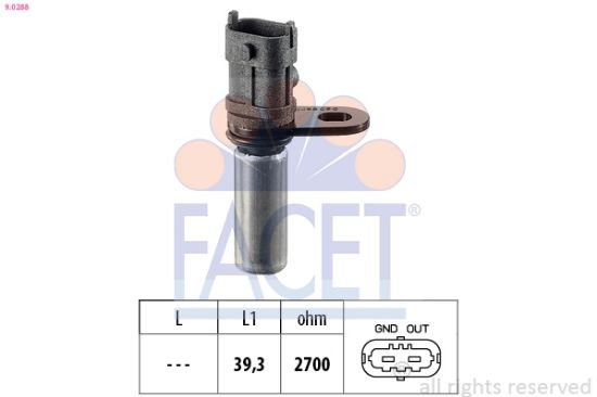 Obrázok Snímač impulzov kľukového hriadeľa FACET Made in Italy - OE Equivalent 90288