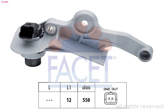 Obrázok Snímač impulzov kľukového hriadeľa FACET Made in Italy - OE Equivalent 90299