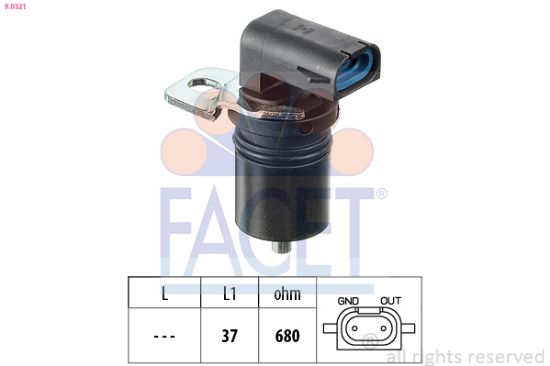 Obrázok Snímač otáčok FACET Made in Italy - OE Equivalent 90321