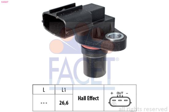 Obrázok Snímač impulzov kľukového hriadeľa FACET Made in Italy - OE Equivalent 90337