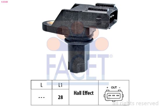 Obrázok Snímač impulzov kľukového hriadeľa FACET Made in Italy - OE Equivalent 90349
