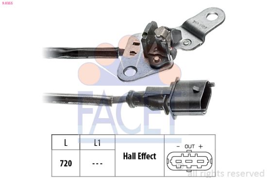 Obrázok Snímač polohy vačkového hriadeľa FACET Made in Italy - OE Equivalent 90355