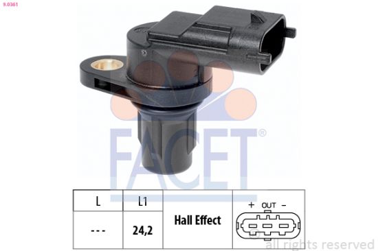 Obrázok Snímač impulzov kľukového hriadeľa FACET Made in Italy - OE Equivalent 90361