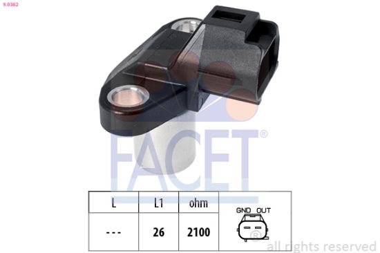Obrázok Snímač polohy vačkového hriadeľa FACET Made in Italy - OE Equivalent 90362