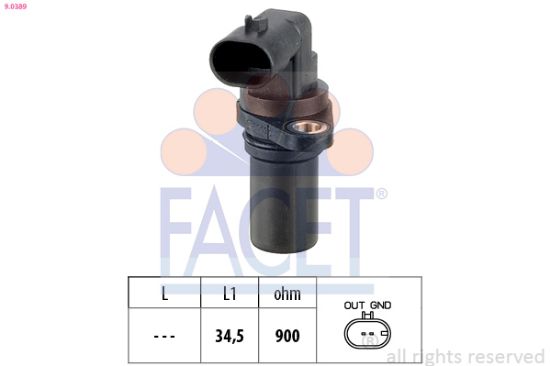 Obrázok Snímač impulzov kľukového hriadeľa FACET Made in Italy - OE Equivalent 90389