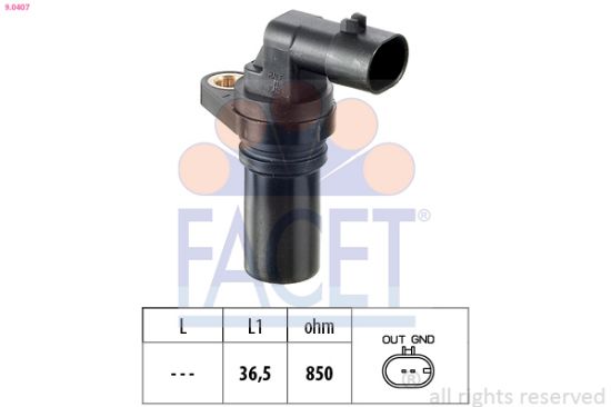 Obrázok Snímač impulzov kľukového hriadeľa FACET Made in Italy - OE Equivalent 90407