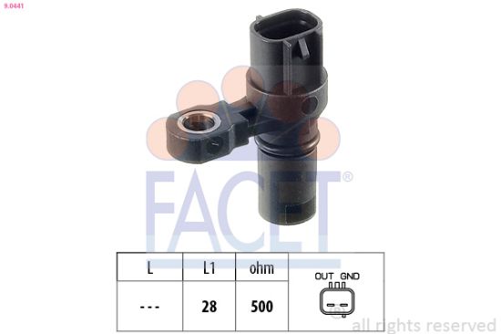 Obrázok Snímač otáčok, automatická prevodovka FACET Made in Italy - OE Equivalent 90441
