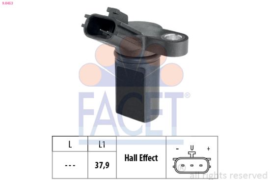 Obrázok Snímač impulzov kľukového hriadeľa FACET Made in Italy - OE Equivalent 90453