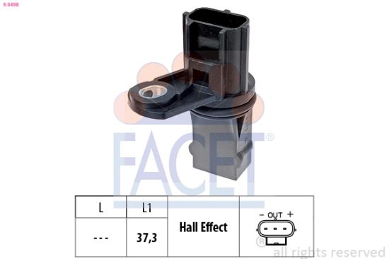 Obrázok Snímač otáčok, automatická prevodovka FACET Made in Italy - OE Equivalent 90493