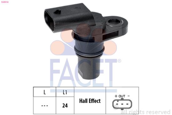 Obrázok Snímač impulzov kľukového hriadeľa FACET Made in Italy - OE Equivalent 90514