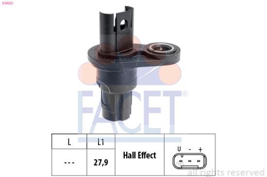 Obrázok Snímač otáčok FACET Made in Italy - OE Equivalent 90523