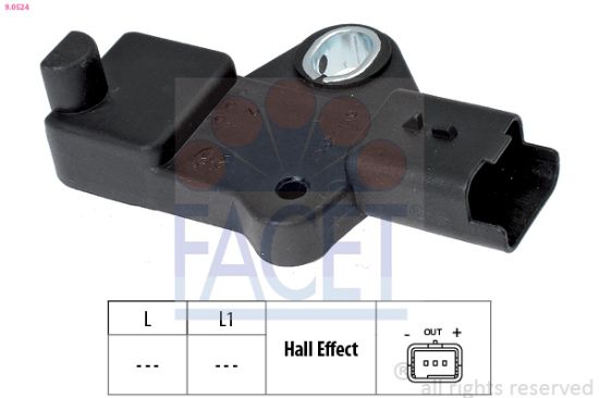 Obrázok Snímač impulzov kľukového hriadeľa FACET Made in Italy - OE Equivalent 90524