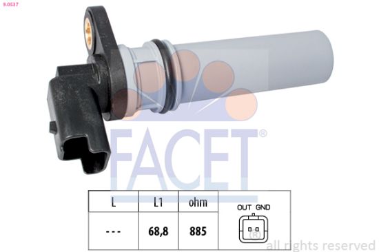 Obrázok Snímač otáčok FACET Made in Italy - OE Equivalent 90537