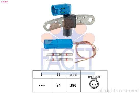 Obrázok Snímač impulzov kľukového hriadeľa FACET Made in Italy - OE Equivalent 90540K