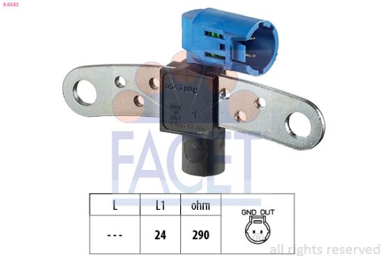 Obrázok Snímač impulzov kľukového hriadeľa FACET Made in Italy - OE Equivalent 90543