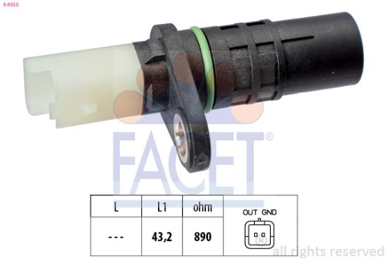 Obrázok Snímač impulzov kľukového hriadeľa FACET Made in Italy - OE Equivalent 90555