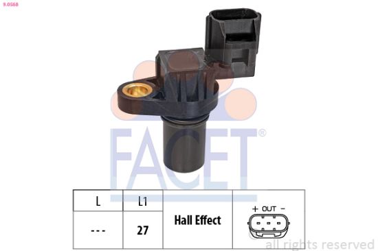 Obrázok Snímač polohy vačkového hriadeľa FACET Made in Italy - OE Equivalent 90568